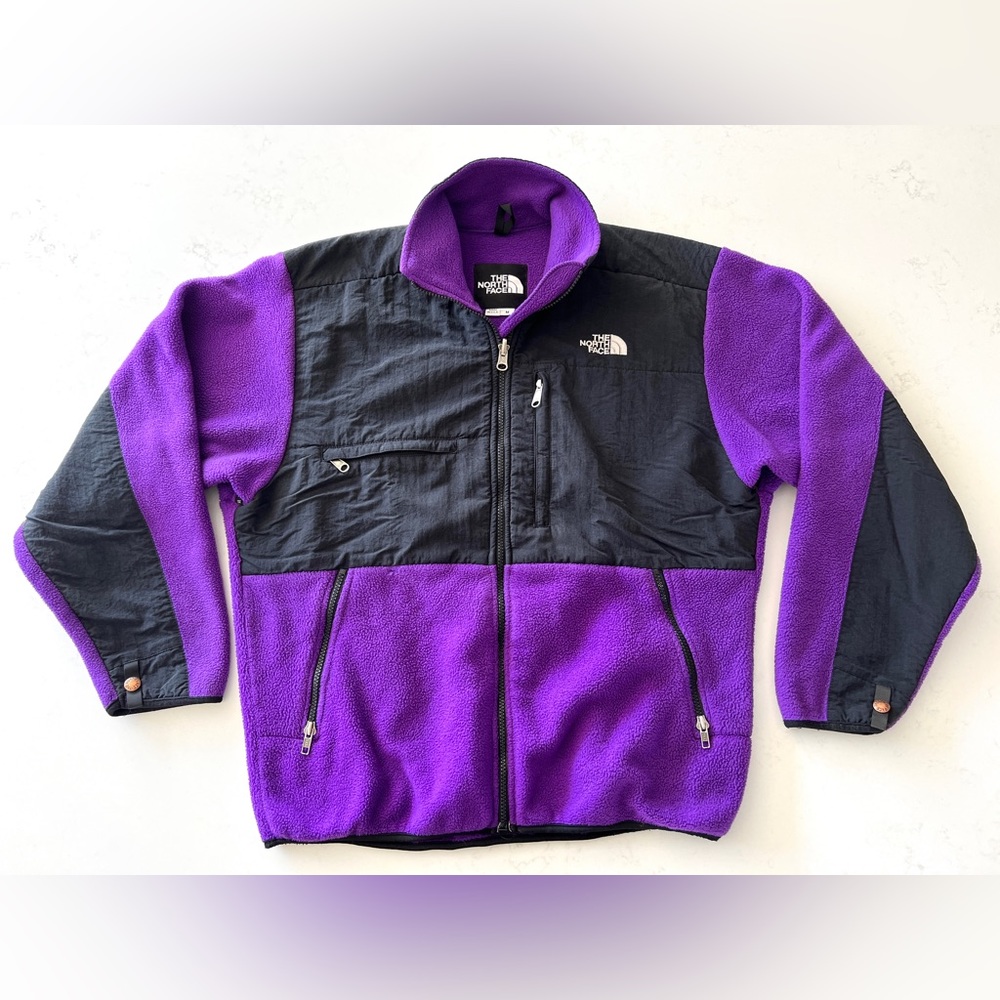 Original Vintage The North Face Denali Jacket - Purple Black - Men’s Siz…